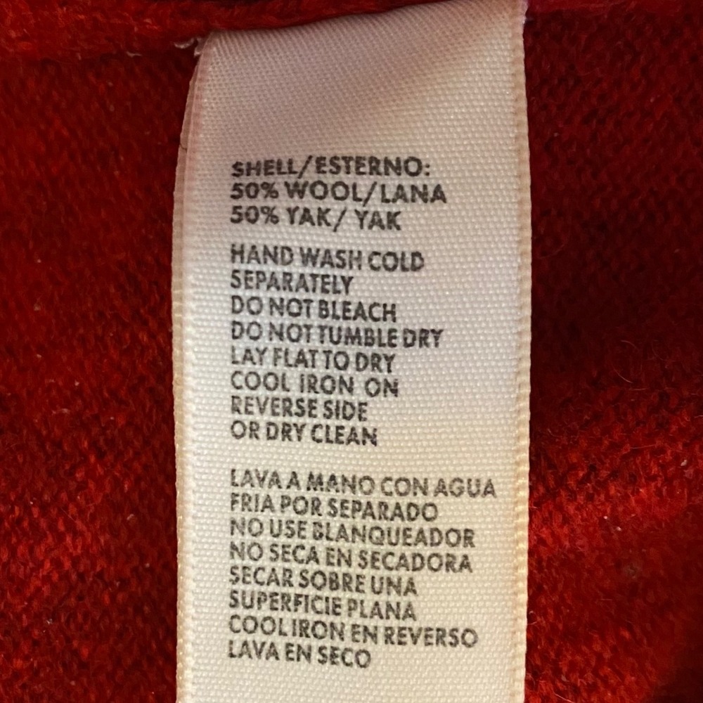 Rebecca‎ Minkoff Red Ruffle Turtleneck Wool Blend Sweater Dress Size XS - Picture 6 of 6